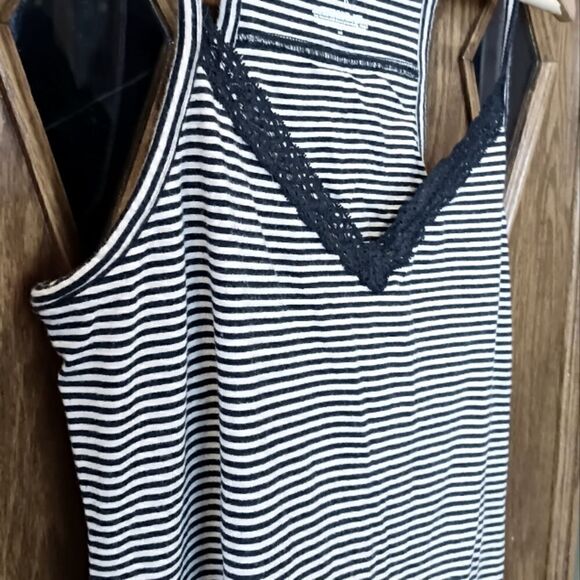 Lauren Ralph Lauren Striped Racerback Dress with Shelf Bra and Lace Trim XSMALL - Picture 4 of 11